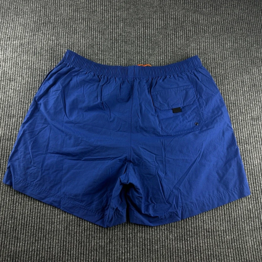 Polo Sport Ralph Lauren Mens Blue Swim Trunks Orange Pony Logo XXL RN 41381